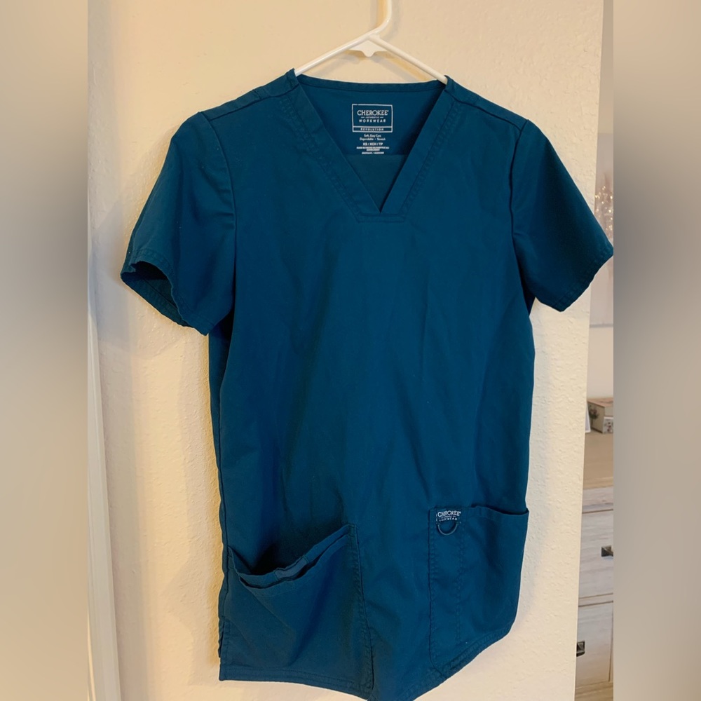 Caribbean Blue Cherokee scrub set